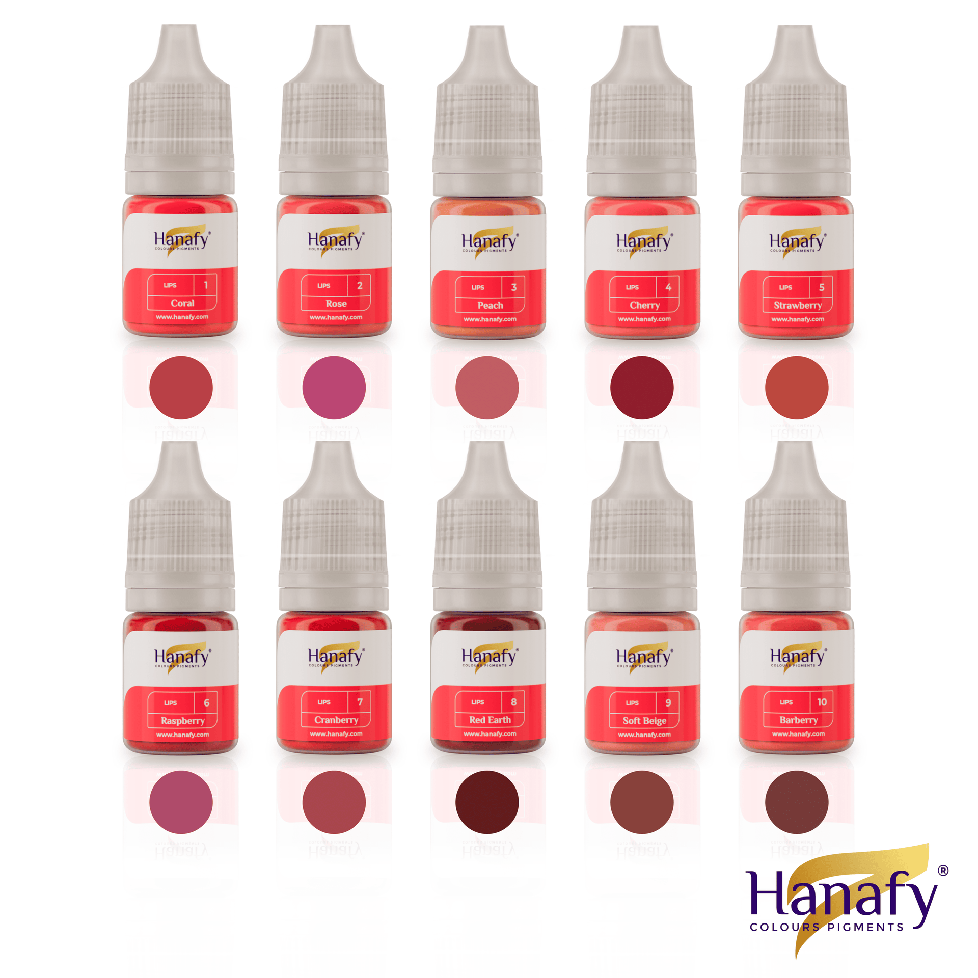 5ml Lips Mini Set – Hanafy Pigments USA
