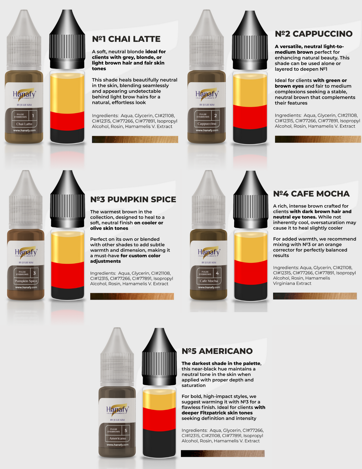 Pulse Eyebrows Mini Set - 5ml – Hanafy Pigments USA Pulse Eyebrows Mini Set - 5ml – Hanafy Pigments USA